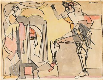ROMARE BEARDEN (1911 - 1988) Untitled (Two Figures.)                                                                                             